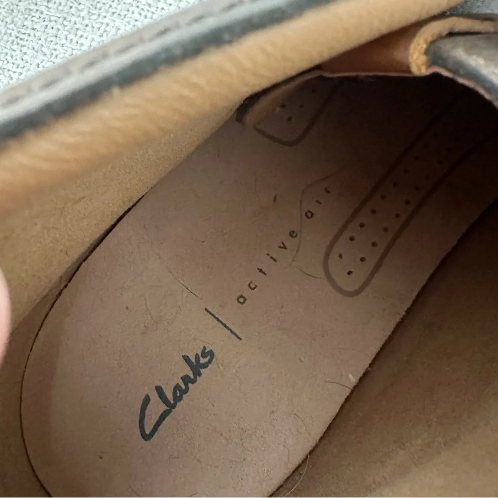 Clark’s Oakland Rise Men’s Leather Chukka Shoes Sz 12